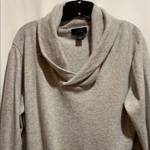 C3 CASHMERE GRAY SWEATER COWL NECK SZ XL